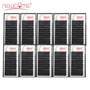 Cílios Postiços 10 Pcs Extensão de Cílios Russos Individual Coreia Volume de Seda Cílios Postiços Feitos à Mão Cílios Postiços Naturais Faux Mink Lash Maquiagem 230925