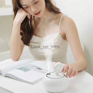 Humidifiers Sunset Night Light 2 in 1 Mini Wireless Air Humidifier Diffuser Desktop for Home Office Take Photos White YQ230926