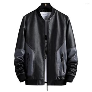 Men's Fur Men Faux Leather Jacket Motorcycle 5XL Jackets Black Jaqueta De Couro Masculina Outwear Male PU Coats Mens