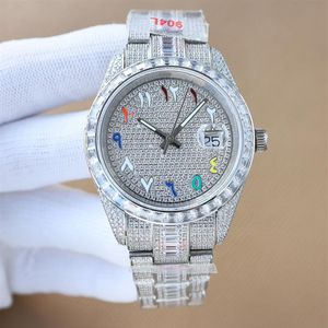 Diamond Mens Watches Automatic Mechanical Watch Stainless Steel Strap 41mm Watch Designer Sapphire Waterproof2535