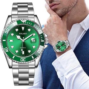 s Mens Watches Top Brand Luxury Men Fashion Military Stainless Steel Date Sport Quartz Analog Wrist Watch H1012298O