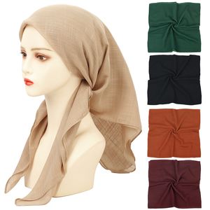 Halsdukar geebro mode kvinnor fast färg halsduk huvudduk snood halsduk kvinnlig foulard vadderad sjal retro huvud hals siden 230925