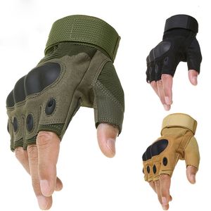 Guanti a cinque dita Guanti tattici con nocche rigide Mezze dita Uomo Esercito Militare Combattimento Caccia Tiro Airsoft Paintball Duty - Senza dita 230926