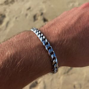 Banglor av Bangle Men's Armband Homme rostfritt stål kubanska länkkedjor armband för män kedja på handtillbehör 3/5/7mm smycken 230925