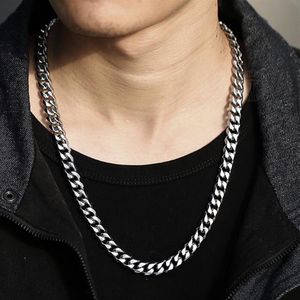 Kedjor 11mm kubansk trottoarkant kedja 316l rostfritt stål halsband för män pojkar guld silver färg 24 30 tum juveler gåvor lhn119307r