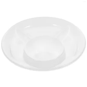 Dinnerware Sets Compartment Plate Exquisite Plastic Divided Dish Home Breakfast Grid Household Creative