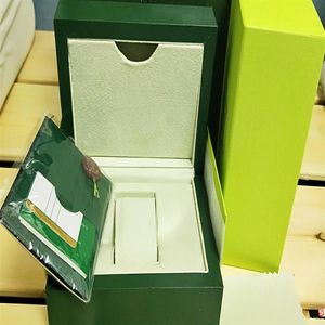 Fabriksleverantör Green Original Box Papers Gift Watches Boxar Leather Bag Card 84mm 134mm 185mm 0 7KG FÖR 116610 116660 116710 116322N