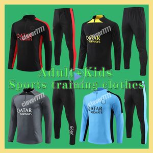 23 24 Tracksuits Men Football Training Suit Tuta Maillot Jerseys PS Jacket Kit 2023 2024 Paris Mbappe Mens and Kids Soccer Tracksuit Jogging Surtetement Tracksuit