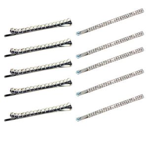 10st hårnålar Rhinestone Attraktiv Bobby Pins Hårklipp för flickor Fashion Crystal Wedding Hair Accessories for Women Lady2347