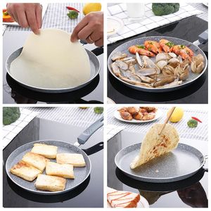 Pans Smoke-free Stone Layer Fry Pan Non Stick Skillet Omelet Al-Mn Alloy Bottom Cooking 18cm 22cm 26CM 10 Inch