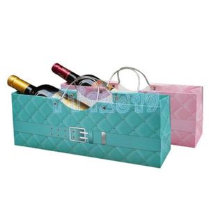 Gift Wrap 50pcs 35 5 9 12 5cm One Bottle Red Wine Paper Packing Storage Bag Event Party Package Carrier With Handle258P