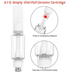 A16 Shenzhen Sigarette Elettronica Full Ceramic Carts Bulb Pyrex Fat Glass Cartridge 2.0ml Vape Oil Atomizer 10.5mm Diameter for 510 Batteries Wholesale Factory Sale