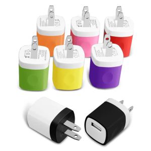 Carregador de parede adaptador de viagem 5v 1a colorido casa eua plug carregador usb para android telefone tablet pc universal eua versão zz