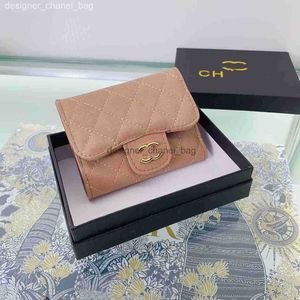 Designer carteira 2024 marca de luxo cc carteira titular do cartão clássico padrão caviar carteira carteira de couro acolchoado moda saco caviar bolsas moeda bolsa