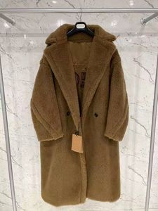 Коричневые MMAX плюшевые пальто на меху альпаки, длинные пальто 1951 года, зимнее пальто с лацканами и буквами, двубортное