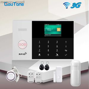 Alarm Systems Gautone WiFi 3G Home Burglar Security Alarm System Kit 433MHz Wireless Home App Control med rörelsessensor Smoke Detector YQ230926