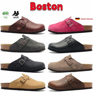 Sandálias de alta qualidade Boston Clogs Cortiça Couro Plano Sandálias de praia favoritas Arizona Mayari Buckley Shearling kyoto Shearling ramses gizeh Chinelos