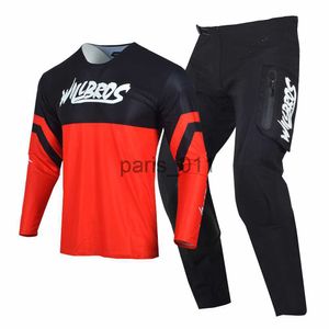 Outros vestuário Willbros MX Flexair Mach Calças Combo Motocross Dirt Bike Offroad Racing 4 Way Stretch com Pocket Gear Set BMX Enduro MTB X0926