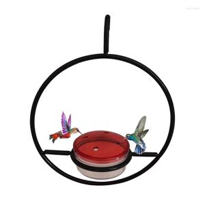 その他の鳥の供給ハチドリハンギングフィーダー金属水給餌セット透明に使いやすい屋外ツールY5GB