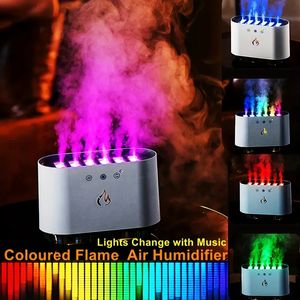 1pc 30.43oz Mini Humidifier, 6 Spray Nozzles Heads Tabletop Colorful Atmosphere Light Dynamic Humidifier USB Mini Ultrasonic H20 Fine Mist