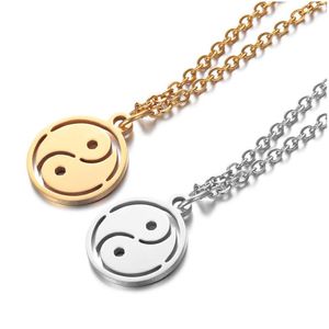Pendant Necklaces Wholesale Stainless Steel Necklace Yingyang For Women Men Gift Fashion Jewelry Collar New Inpsiration Jewellery Drop Dhm6W