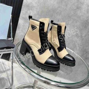 Tela spessa suola scarpe moda femminile comfort elevato stile britannico stivali da moto designer donna cintura elastica versatile moda stivaletti 2023