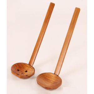 Colheres estilo japonês colher de madeira cabo longo colander utensílios ramen sopa utensílios de cozinha ferramentas 6561697 gota entrega hom otbpi