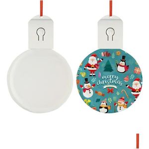 Sublimação em branco atacado em branco ornamento de natal bb 7 cores mudando impressão acrílico natal led luz entrega escritório scho otst3