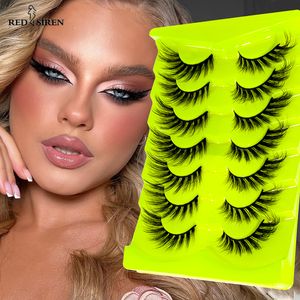 False Eyelashes RED SIREN Makeup 7 Pairs Cat Eye Lashes Wispy Natural 230926