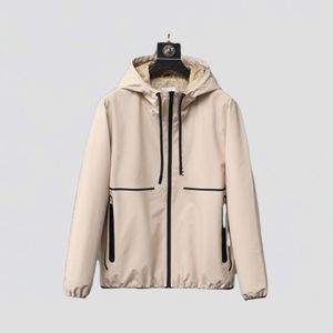 Jacket Balibao 2023 early autumn new men's baseball collar jacket hoodie beige