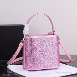 Partihandel rabatt mode lyxdesigner kvinna väska tote handväska handväska kvinnor axelväska kristaller strass diamanter
