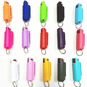 15 Colors Defense 20ml Spray Keychains Outdoor Self-defense Tool keychain Multi-color Keyring Accessories Self-defense Tools For Women and Men