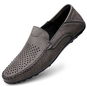 Kleid Schuhe Männer Leder Atmungsaktive Fahren Luxus Marken Formale Loafer Mokassins Italienische Männliche Faul Schwarz Plus Größe 3847 230925