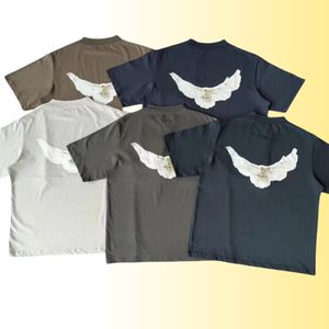 Erkek Tasarımcı T Shirt Tshirt Tasarı Gömlek 260g Ağırlık Pamuklu Çift Erkek Kadın Unisex Güvercin Desen Toptan 2 Parçası% 5 İndirim