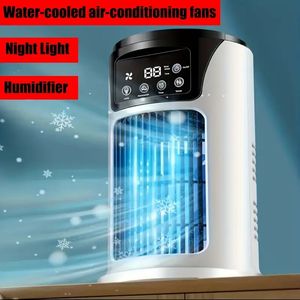 1pc 6-Speed Home Desktop Fan with Humidifier and Air Cooling - Dazzling Lights Included