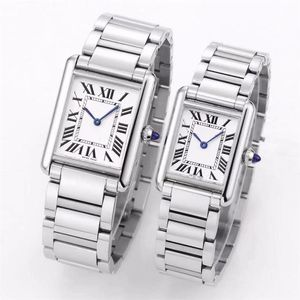Luxus -Designer Uhren gute Luxus -Tank -Solo -Männer Marke Quarz Damen Uhren Joker Damen Armbanduhren Liebhaber Klassiker Square Mens With Box