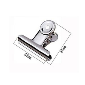 Bag Clips 48pcslot 39mm Silver Round Metal Grip Bulldog Clip Paper Office Supplies Stationery Rostfritt stål 230926