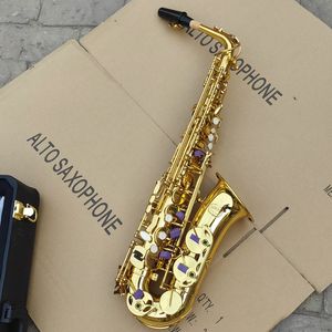 Jupiter Jas-669 Ny ankomst Alto EB Tune Saxophone Brass Musical Instrument Gold Lacquer Sax med Case Mouthpiece Gratis frakt