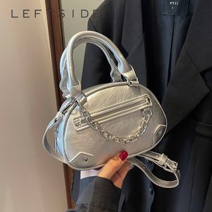 Worki wieczorowe Silver Mini Crossbody z krótkim uchwytem dla kobiet 2023 Koreańskie najnowsze projektant trendów torebki pod pachami ramię 230926