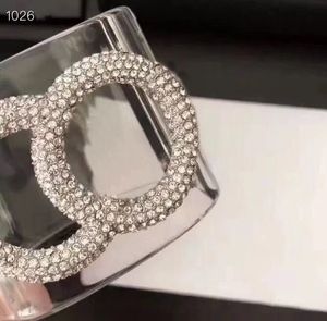 Fashion Classic Designer Bracelets Bangles for women men Acrylic Clear Bracelet Bangle wedding lover jewelry with bag