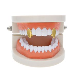 Grillz Dental Grills New Sier Gold Flated Water Drop Shape Hip Hopシングル歯キャップトップボトムグリル