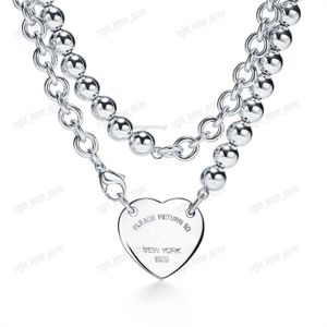 Ожерелья с подвеской Ожерелья с подвеской Брендовый дизайнер нового качества из стерлингового серебра 925 пробы ожерелье с именной табличкой ювелирный подарок L221011