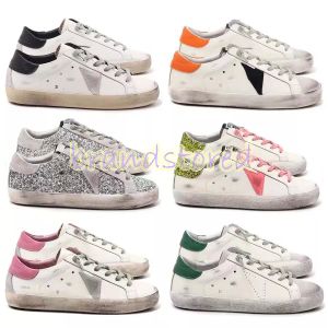 Designer Trainer Homens Sapatos Super Star Itália Marca Mulheres Sapato Do-velho Sapatilha Suja Lantejoulas Clássico Branco Mendigo Treinadores com caixa