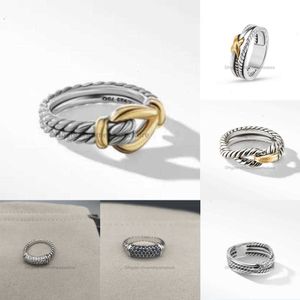 Classic X Rings for Women Luxury Ring Designer smycken flätad designer mode smycken för cross koppar ringtråd vintage engagemang jubileum present tu5n