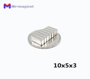 冷蔵庫マグネット100pcs N35 1053mm永久磁石1053スーパーストロングディミウムブロック10x5x3 NDFEB 10x5x3mm with nicelコーティング8725848