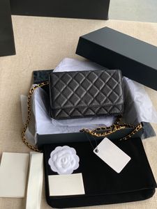 10A super quality women chain wallet Real Leather Caviar Lambskin zipper mini woc shoulder bag Crossbody luxurys designers bags Classic Hangbags Purse with box