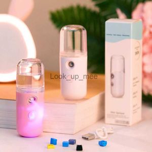 Umidificatori 2x 30ml Nano Nebbia facciale Mini portatile Nebbia facciale Handy Steamer USB Mist Mano Estensioni ciglia Macchina per atomizzazione YQ230926