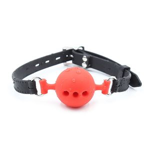 Sex Soft Silicone Mouth Ball BDSM PU Leather Bondage Open Mouth Gag Ball Adult Erotic Slave Sex Toy for Couples Gag toys