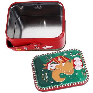 Storage Bottles Candy Container Christmas Supplies Cookie Tin With Lid Squirrel Tinplate Jar Tins Lids Containers Biscuit
