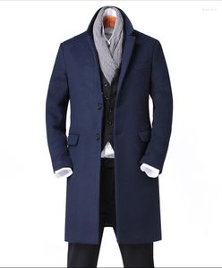 Herr ullulljacka 2023 Fall/Winter Europe America och England Mid-Längd Slim Fashion Trench